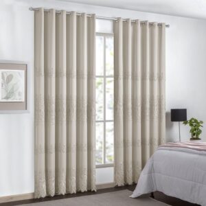 Cortina Voil Bordado Liz 2,30m ALT x 2,00m LARG